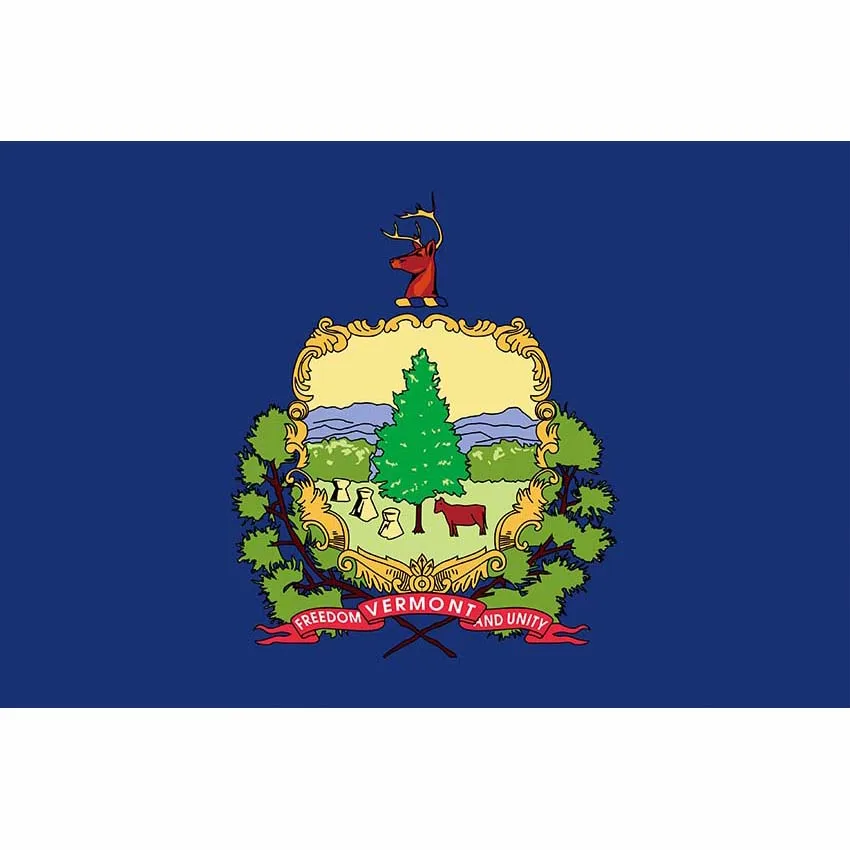 High Quality Vermont State Flag 3FTx5FT 100D Polyester 2FTX3FT Custom Printing Banner w/ 2 Nickel Grommets | Дом и сад