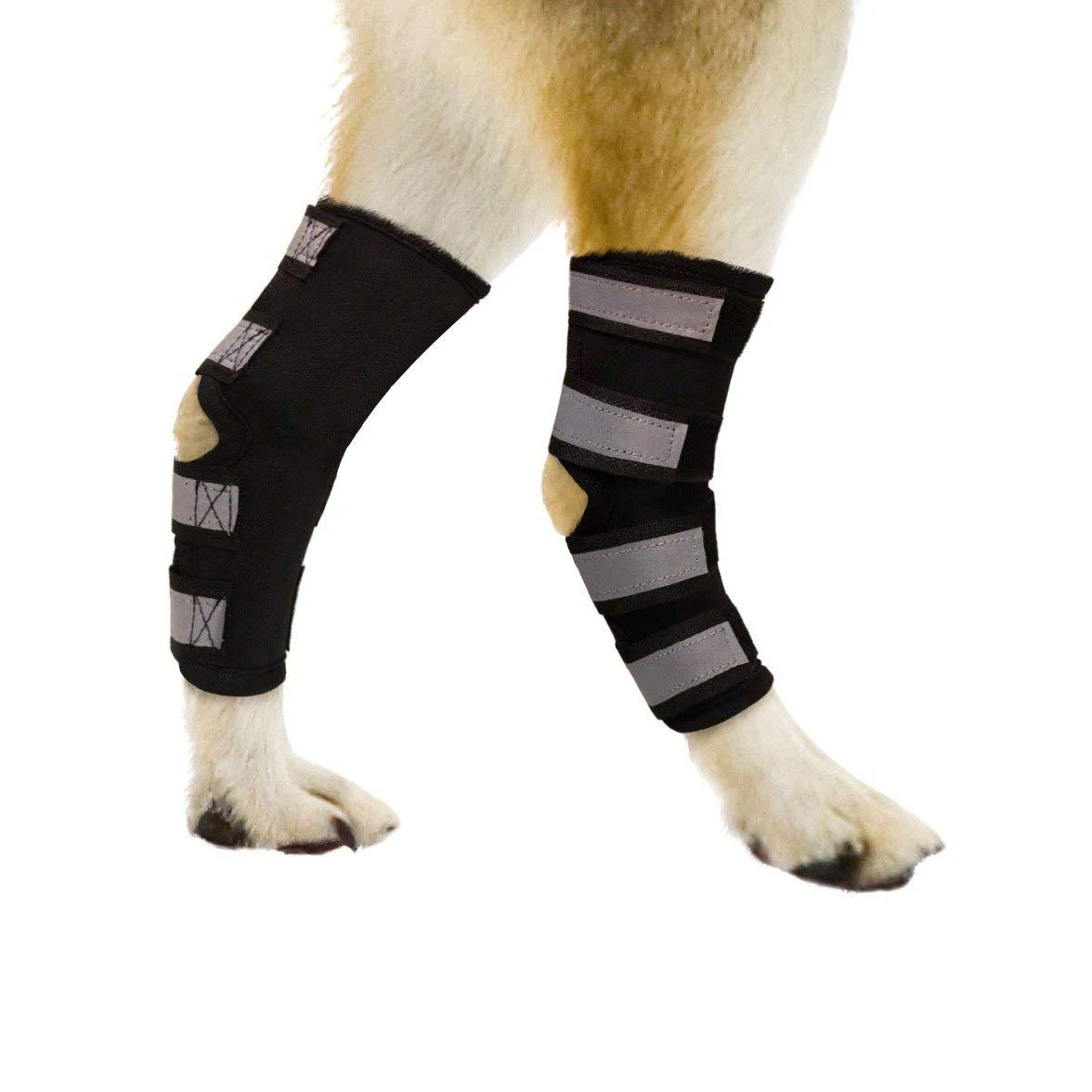 

Dog Rear Leg Braces Pair Canine Hind Hock Joint Sleeves with Reflective Straps for Injury and Sprain Protection,Wound Healing