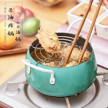 Сковорода tempura в японском стиле цветная антипригарная с двойными