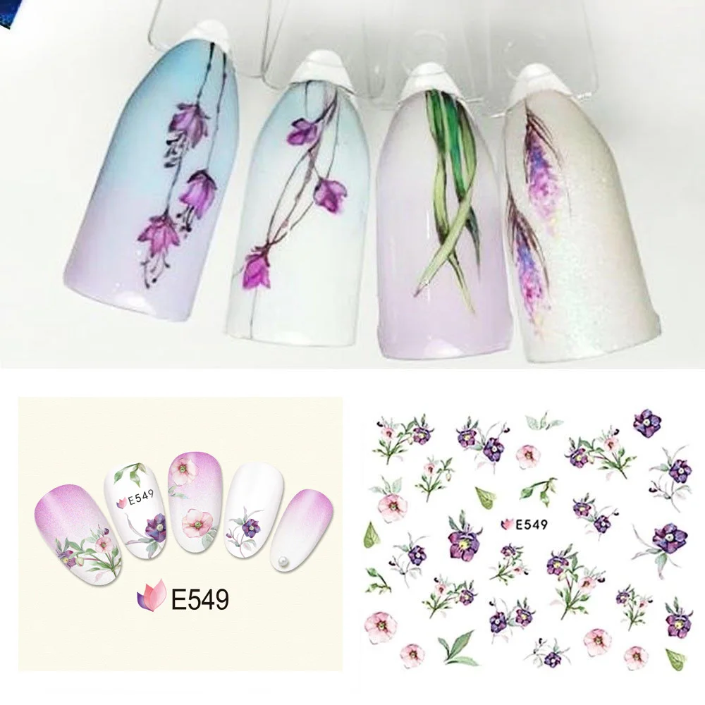 

Women Decor Print Decals Stickers Flower Transfers Fabala Water Decals Nail Art Nail Stickers Party DIY