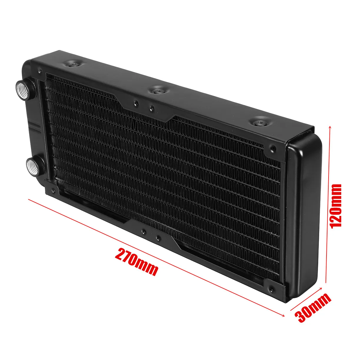 240mm 10 Tubes Aluminum Computer Radiator Water Cooling Cooler For CPU Heatsink Exchanger CPU Heat Sink For Laptop Desktop