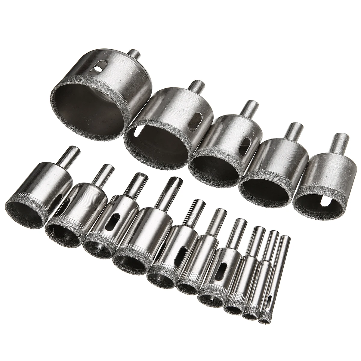 15pcs High Quality Hole Saw Drills Diamond Coated Drill Bits Set Tile Marble Glass Ceramic Hole Saw Tools Accessories 6mm-50mm