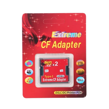 

Dual TF to CF Adapter Card Dual Micro SD to CF Converter Support SDXC 2TB High Speed Card Cover