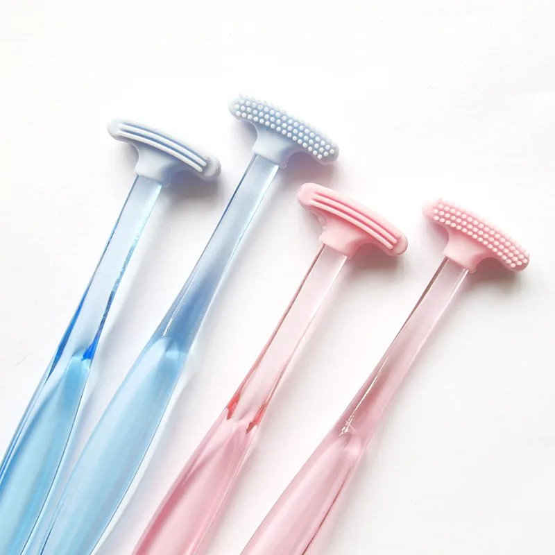 

AMSIC Hot Soft Tongue Brush Cleaning the Surface of Tongue Oral Cleaning Brushes Tongue Scraper Cleaner Fresh Breath Health Care