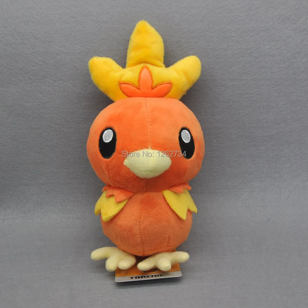 

Free Shipping EMS 100/Lot Hotel Torchic 18CM Soft Animal Dolls Gift For Best Gifts Plush Doll Figure