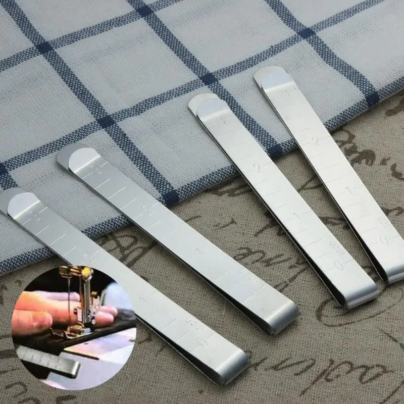 20pcs Stainless Steel Hemming Clips Measurement Ruler Sewing Quilting Clips for Wonder Clips