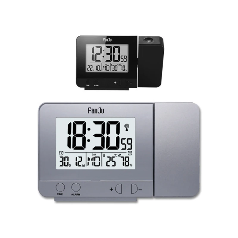 

Projection Alarm Clock Snooze Function Wake Up Projector Digital Date Backlight Rotatable Weather Station Home LED Clock