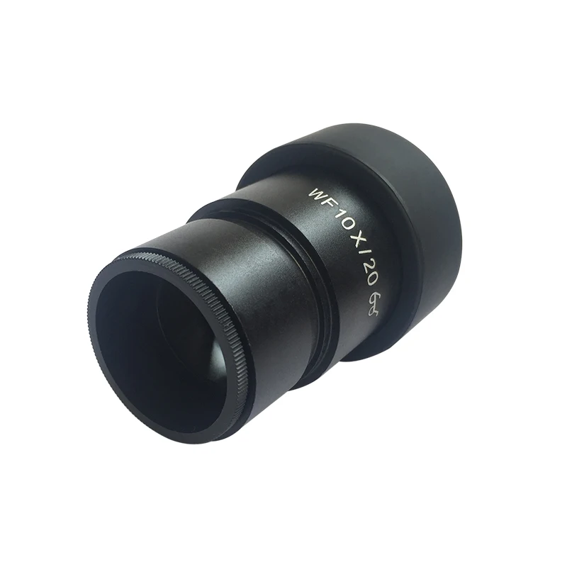 WF10X Eyepiece for Stereo Microscope Wide Field 20mm Rubber Eye Cups with or without Reticel Scale WF10X/20 High Eye-point