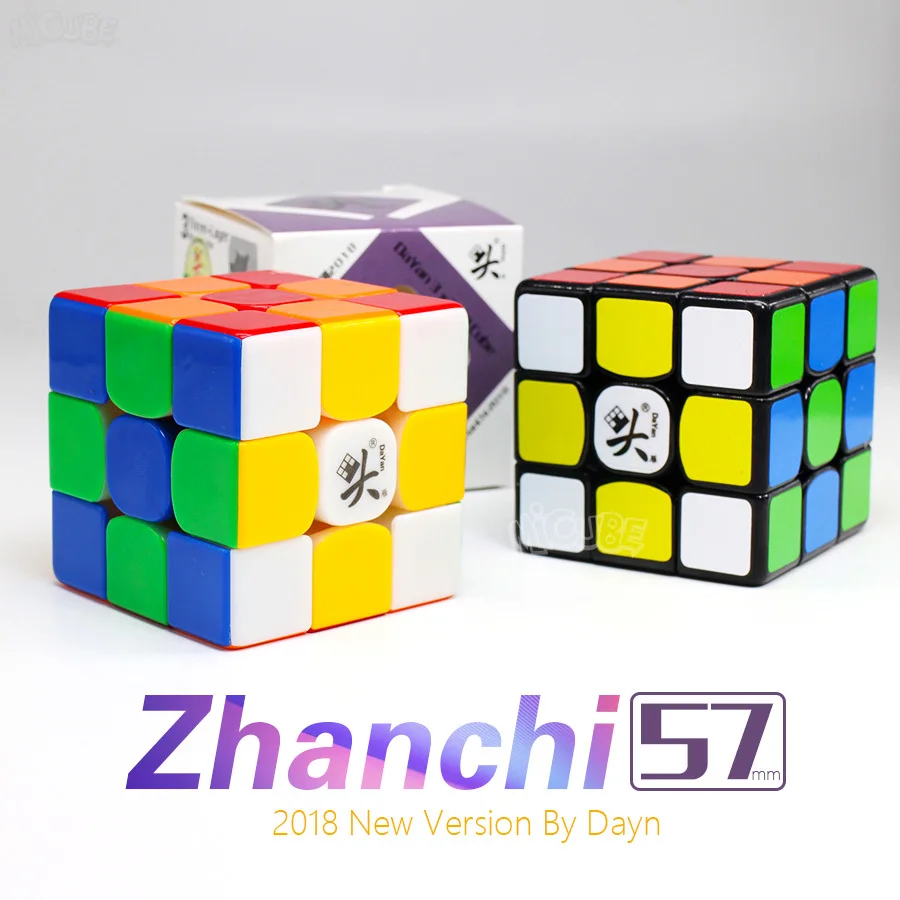 Dayan Cube Zhanchi 2018 57 мм 3x3x3 магический куб скорость Zhanchi57 Cubo Magico 3x3 Professional Stickerless черные игрушки для детей