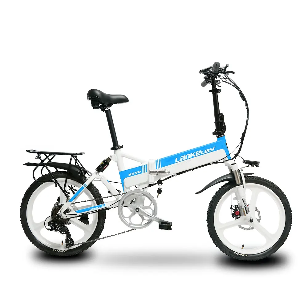  Electric Bike 48V Two Wheel Electric Bicycle 240W 10AH Full Front and Rear Oil Suspension Foldable 
