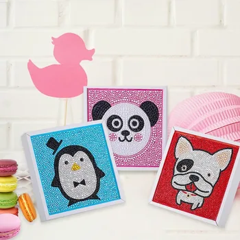 

HUACAN 5D DIY Diamond Painting Cartoon Special Shaped Diamond Embroidery Picture Rhinestone Children's Room Decoration 15x15cm