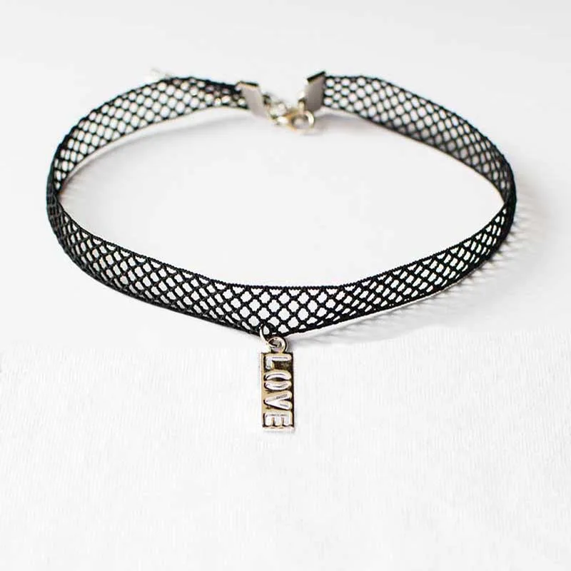 Promotion love Geometry Tattoo Clavicle Choker Necklace For Women Chain Jewelry big sale necklace spider snake cross wolf