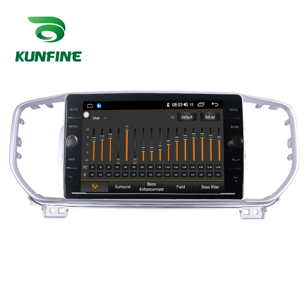 Top Octa Core 4GB RAM 64GB ROM Android 8.1 Car DVD GPS Player Deckless Car Stereo for KIA KX5 Sportage R 2016 Black Color Radio 2