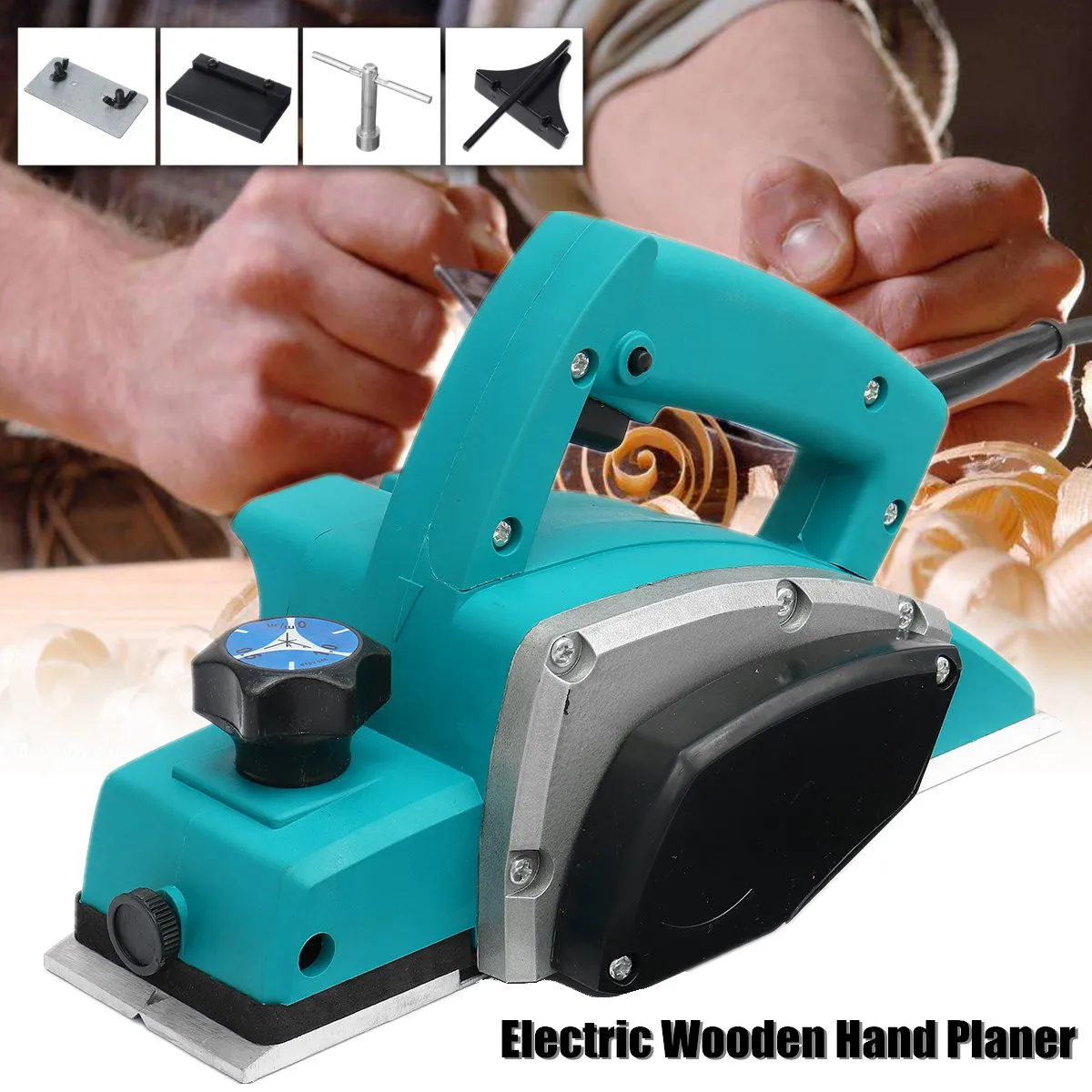 

220V/110V 1000W Electric Planer Powerful Wooden Handheld Planer Carpenter Woodworking File Tool Home DIY Power Tools Kit