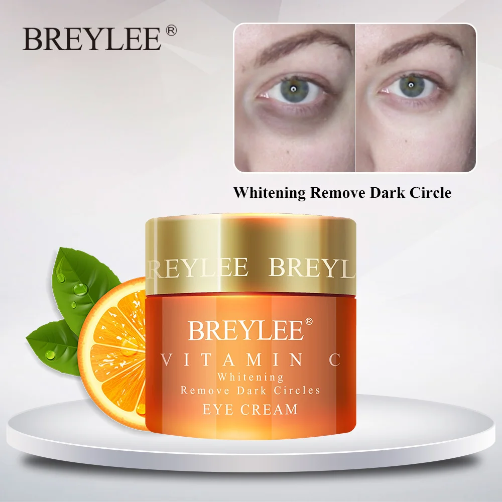 

BREYLEE Vitamin C Eye Cream Whitening Remove Fade Freckles Dark Circles Eye Bags Eyes Serum Brighten Bleach Eye Skin Care 20g