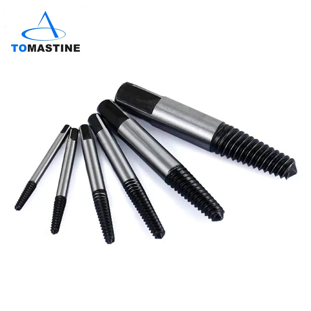 

6Pcs/Set Out Screw Extractor Center Drill Bits Guide Set Broken Damaged Bolt Remover Removal Speed Easy Out Set