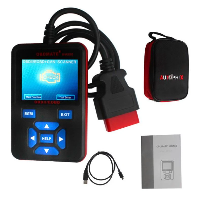 

Om580 OBD2 Scanner Automotive Diagnostics Tool Car Engine Code Reader English Spanish French Language for Car Diagnostic Scanner