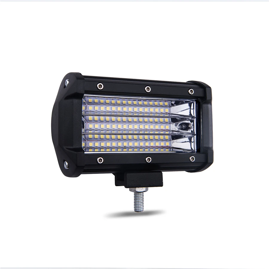 

Universal Tri-row 45LED 450W 45000LM 5.2"inch LED Work Light Bar Pod 150° Flood Beam Offroad Fog Driving Car Backup 1 Piece