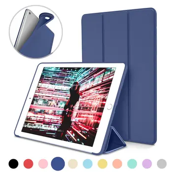 

For iPad Mini 4 Case A1538 A1550 PU Leather Ultra Slim Flip Stand Smart Cover+Silicone Soft Back Cover for Apple iPad Mini 4