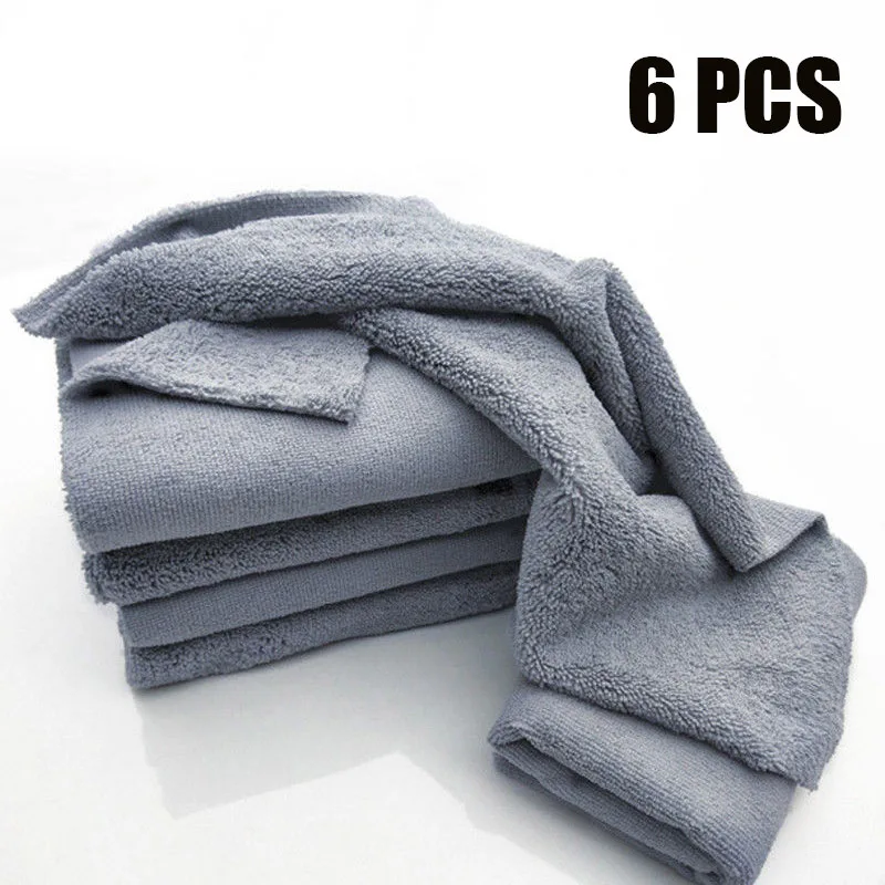 

6pcs Towels 40X40CM Super Absorbent Microfiber Car Detailing Towel Ultra Soft Edgeless