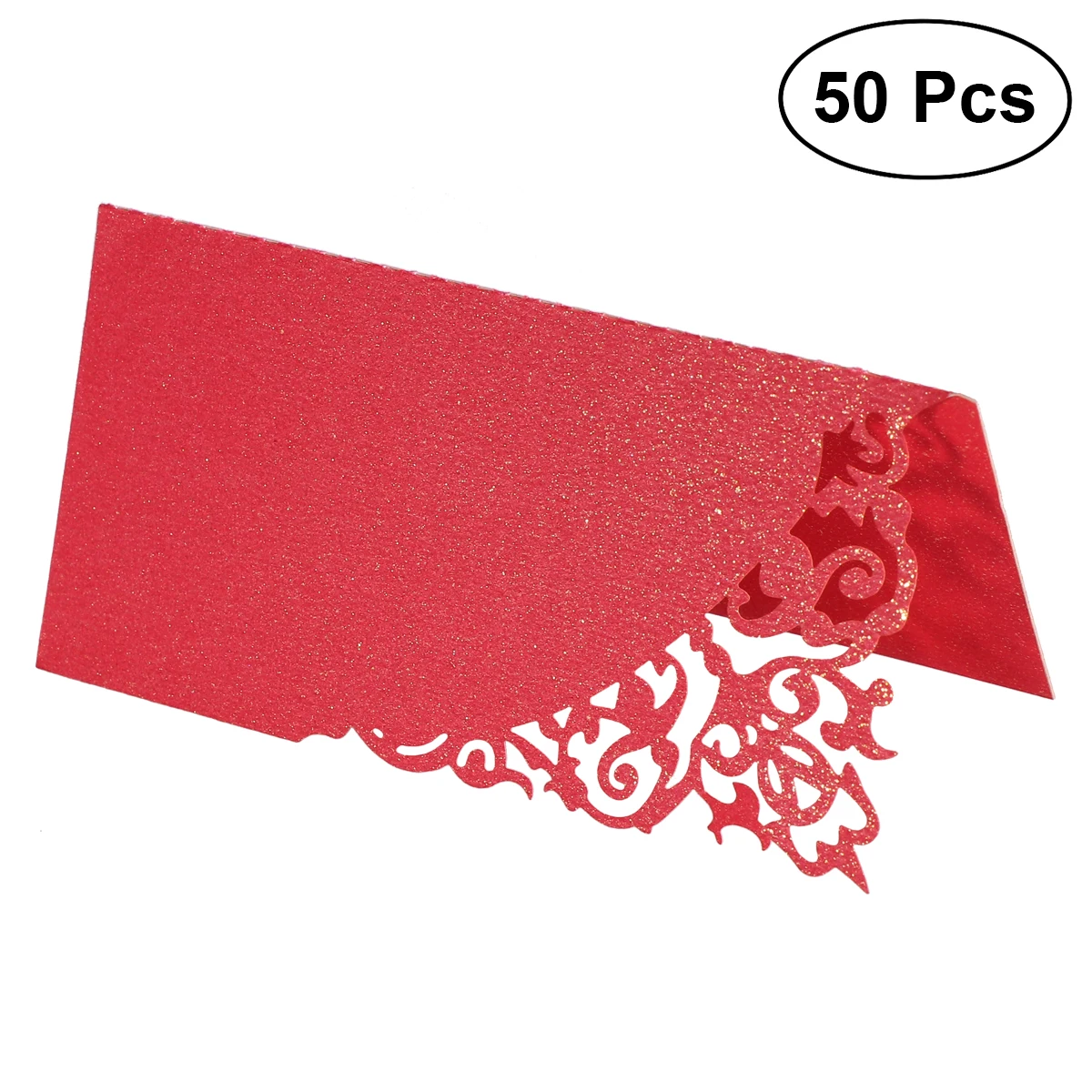 

50PCS Hollow Flower Cut Name Place Card Wedding Name Cards Table Decoration Small Tent Cards for Wedding Party
