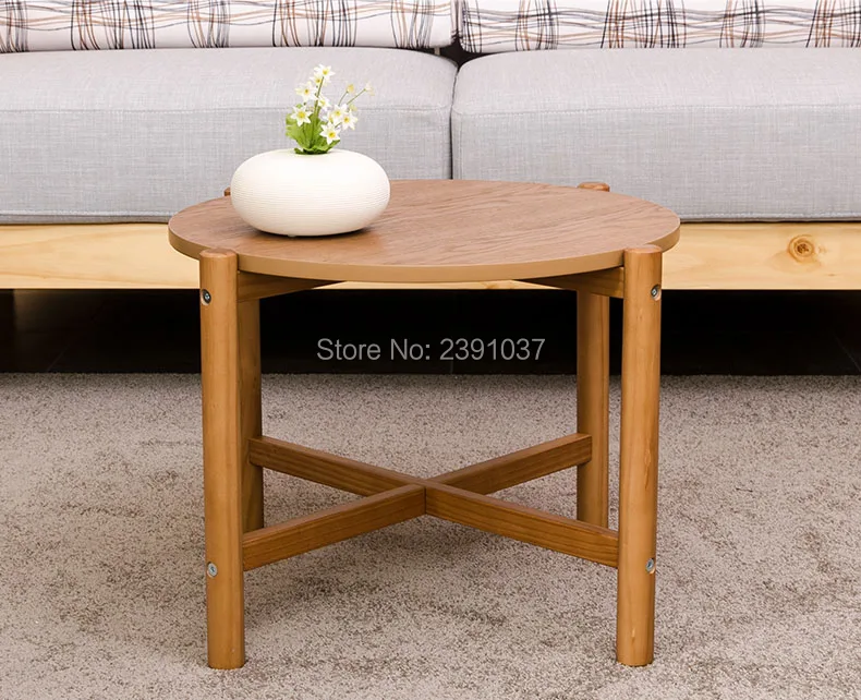 Japanese style coffee round table, round furniture, modern minimalist tatatami, tea house, coffee shop, low table, solid wood