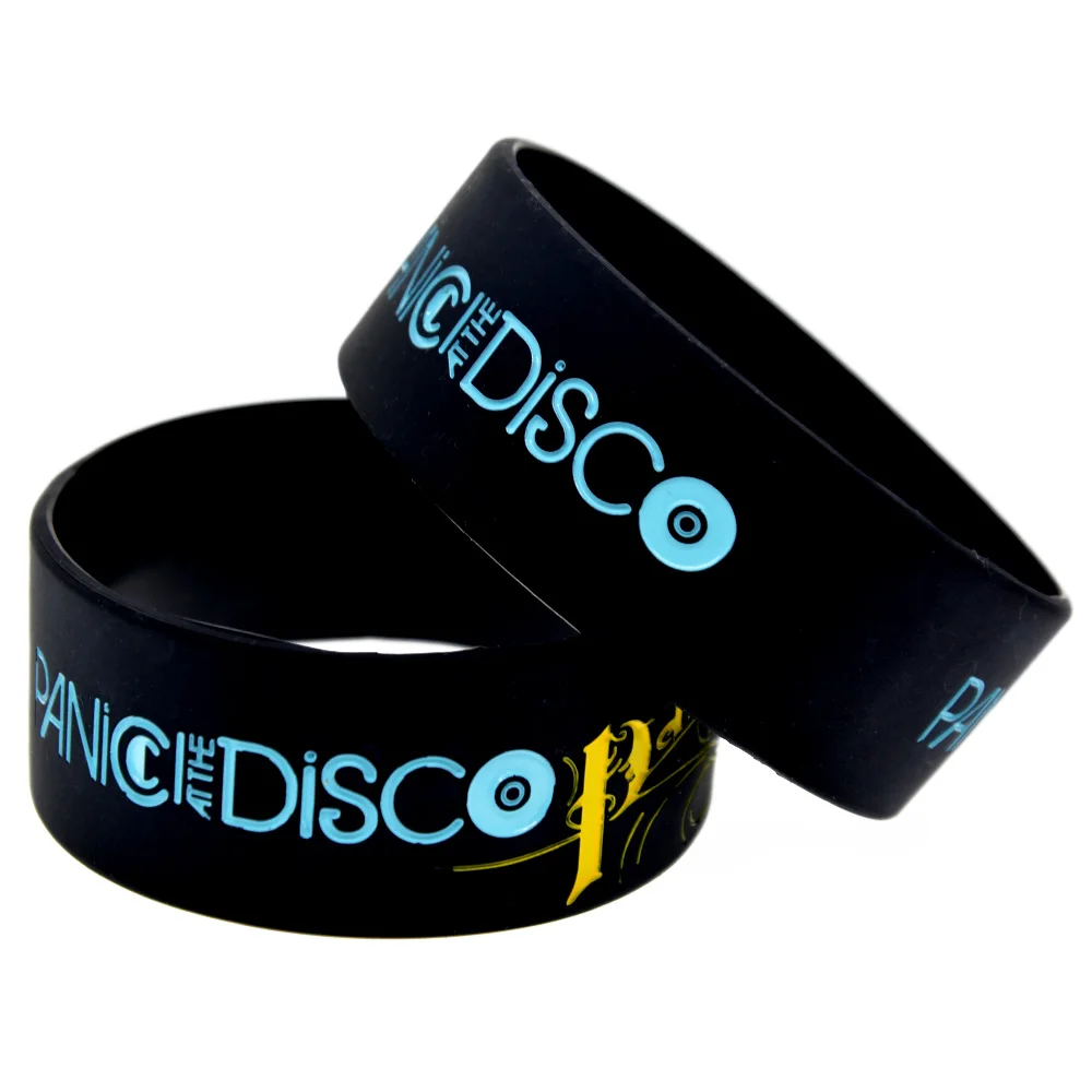

1PC 1 Inch Wide Panic at the Disco Silicone Bracelet for Music Fans