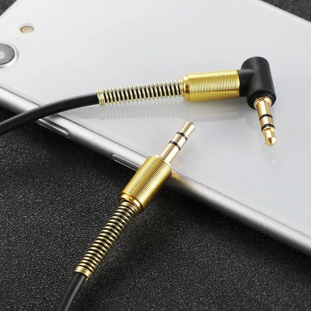 Автомобильный аудиокабель Aux 3 5 мм штекер-штекер HIFI Универсальный Стерео с углом