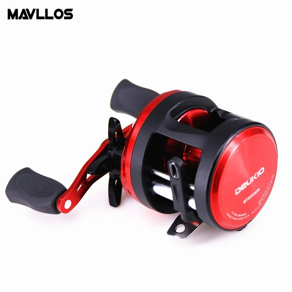 

Mavllos DEUKIO Round Casting Reel 9BB Ratio 4.7:1 Magnetic Brake Single Knob Soft Silcon Handle Boat Fishing Reel