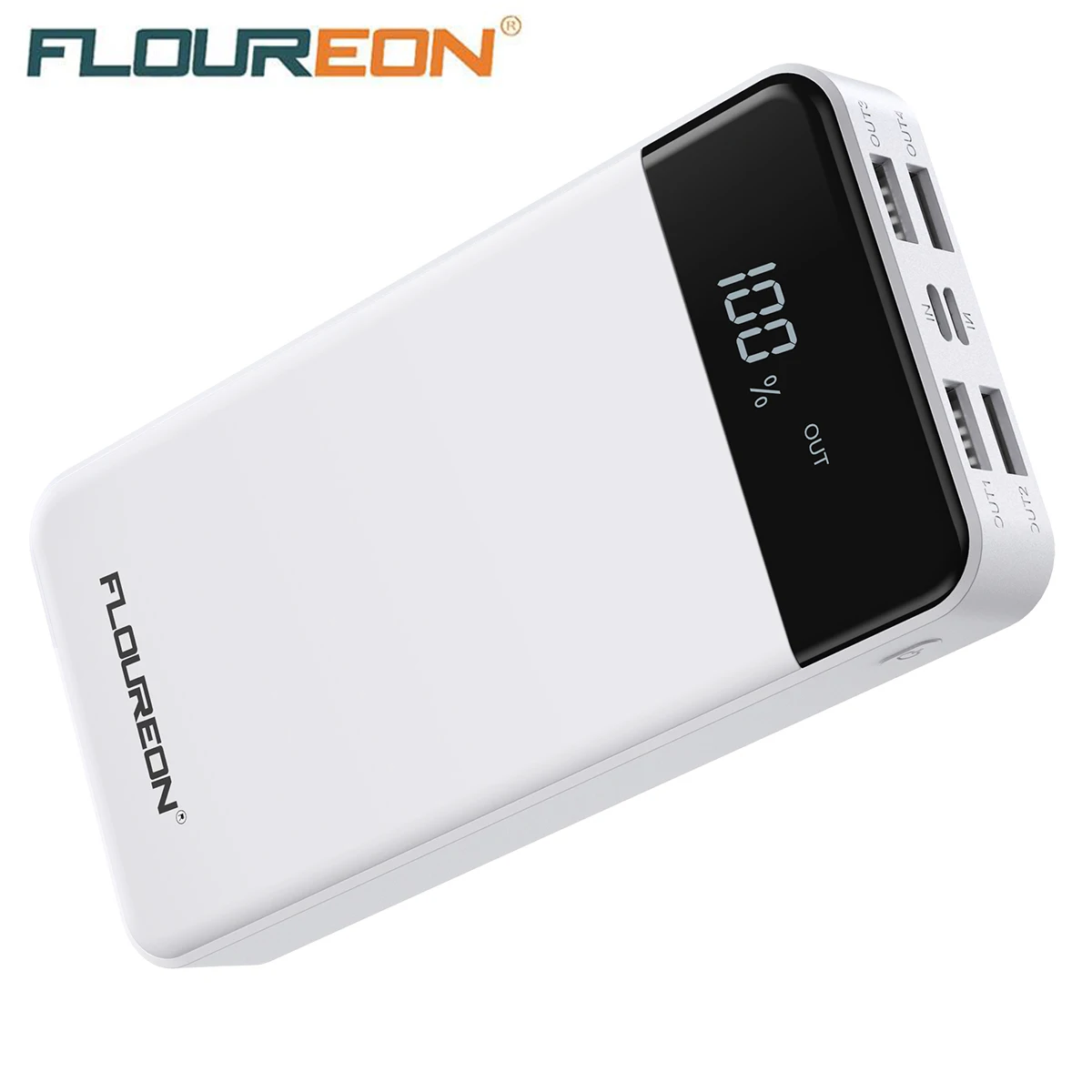 

FLOUREON 20000mAh Power Bank For iPhone Xs Max XR 8 7 Samsung 2.1A Fast Charge 4 USB Output 2 Input Charger Powerbank MacBook