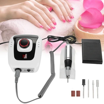 

110V 35000RPM Electric Nail Manicure Drill Machine Nail Drill Bits Pedicure Files Nails Tools US Plug
