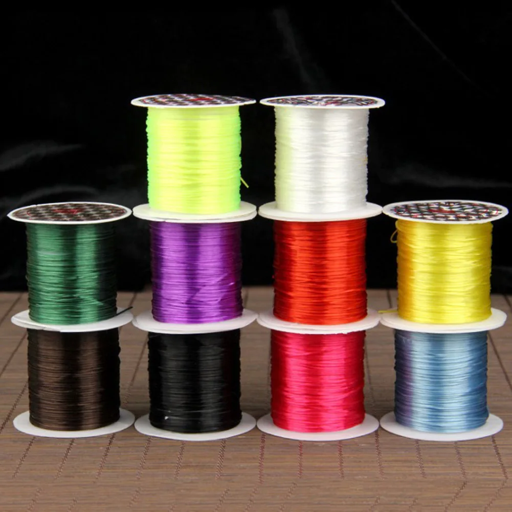 

Multi-color 1 Roll 10M Multi-Colors Strong Stretchy Elastic Beading Wire/Cord/String/Thread for DIY 1mm Bracelets Jewelry Making