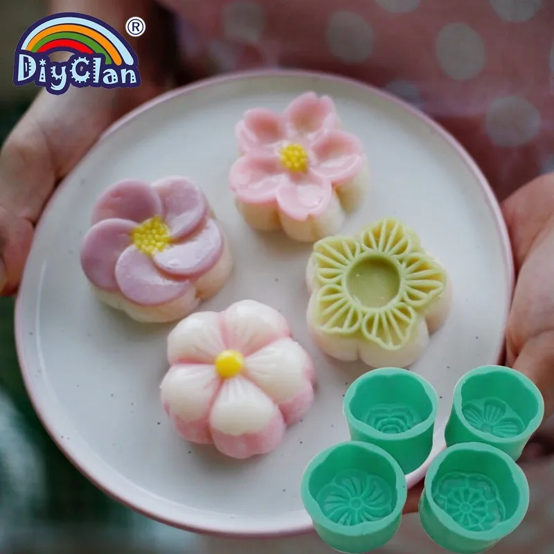 

8 Kinds Of Flower Silicone Cake Mold Silicone Moon Cake Making Form Chocolate Cupcake Mould Kichen Tools