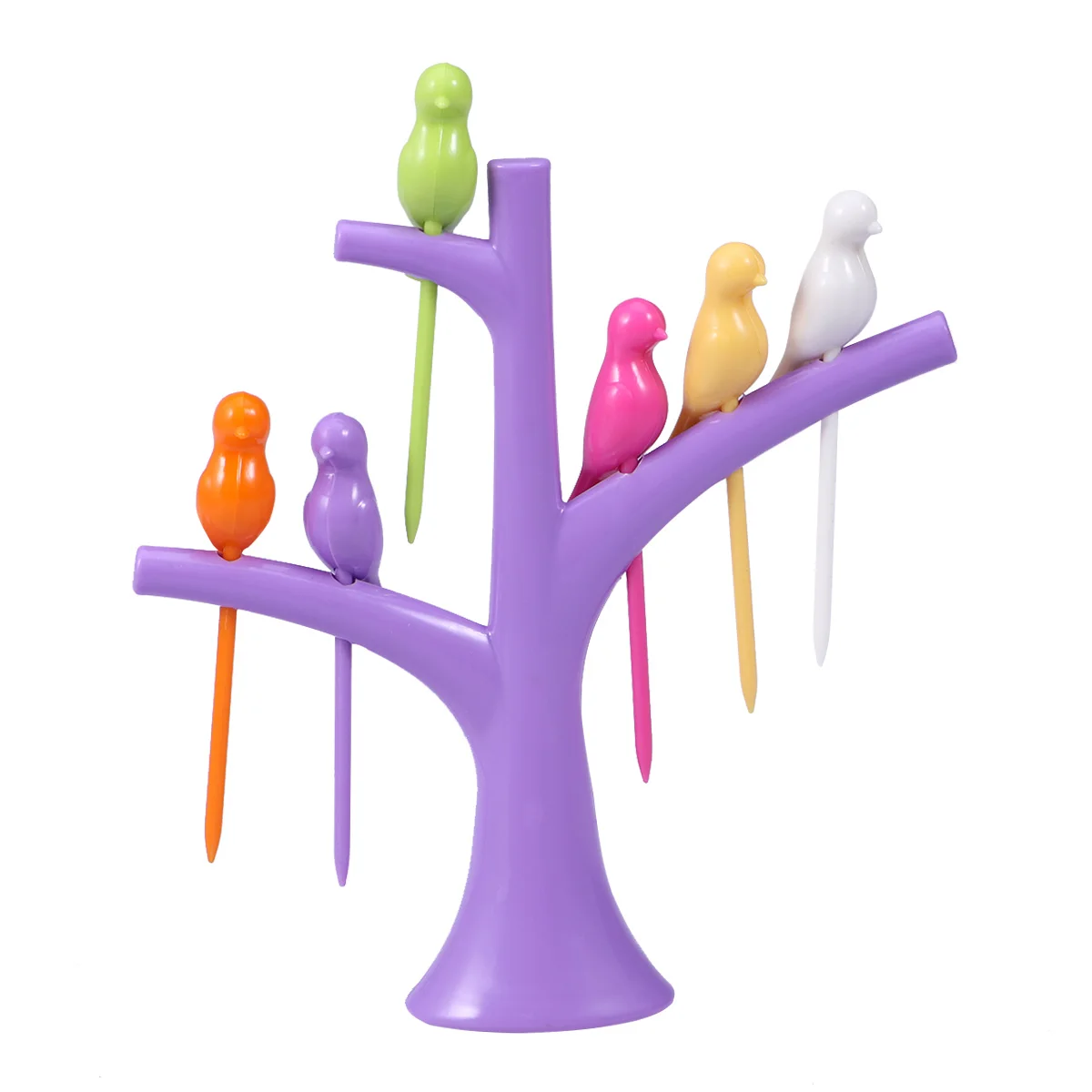 Fruit Forks Reusable Bird Shaped Plastic Cake Fruit Dessert Toothpick