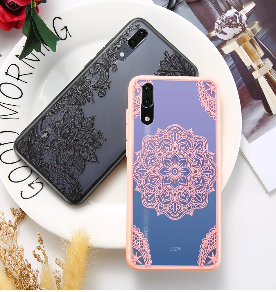 Чехол KISSCASE с цветочным кружевом для Huawei P8 P10 P20 Lite Mate 10 Pro Y5 Y7 Y9 2018 Honor 7X 8X 9 P Smart чехол |