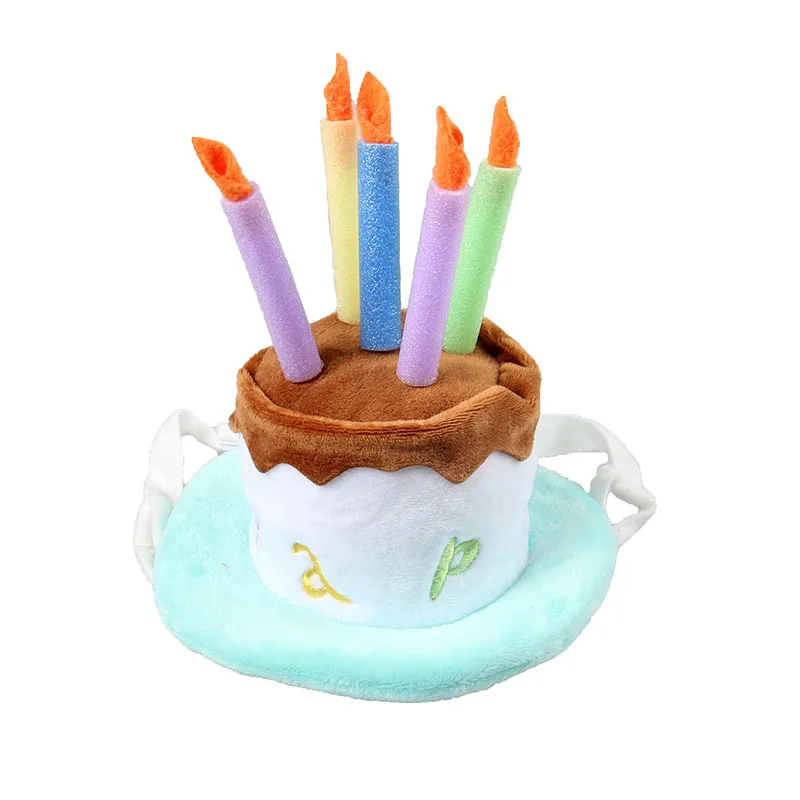 Шапки для собак, кошек, домашних животных собака шапки ко дню рождения шляпа с свечи для торта дизайн праздничный костюм на день рождения
