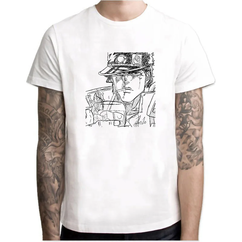 

Jotaro Kujo JoJo Bizarre Adventure T Shirt Design Manga Anime T-shirt Cool Novelty Funny T Shirt Style Men Printed Fashion Tee