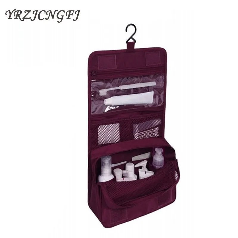 للماء المحمولة البوليستر السفر التجميل حقيبة Neceser شنقا غسل حقيبة محايد المكياج مقسم حقيبة الحمام غسل حقيبة