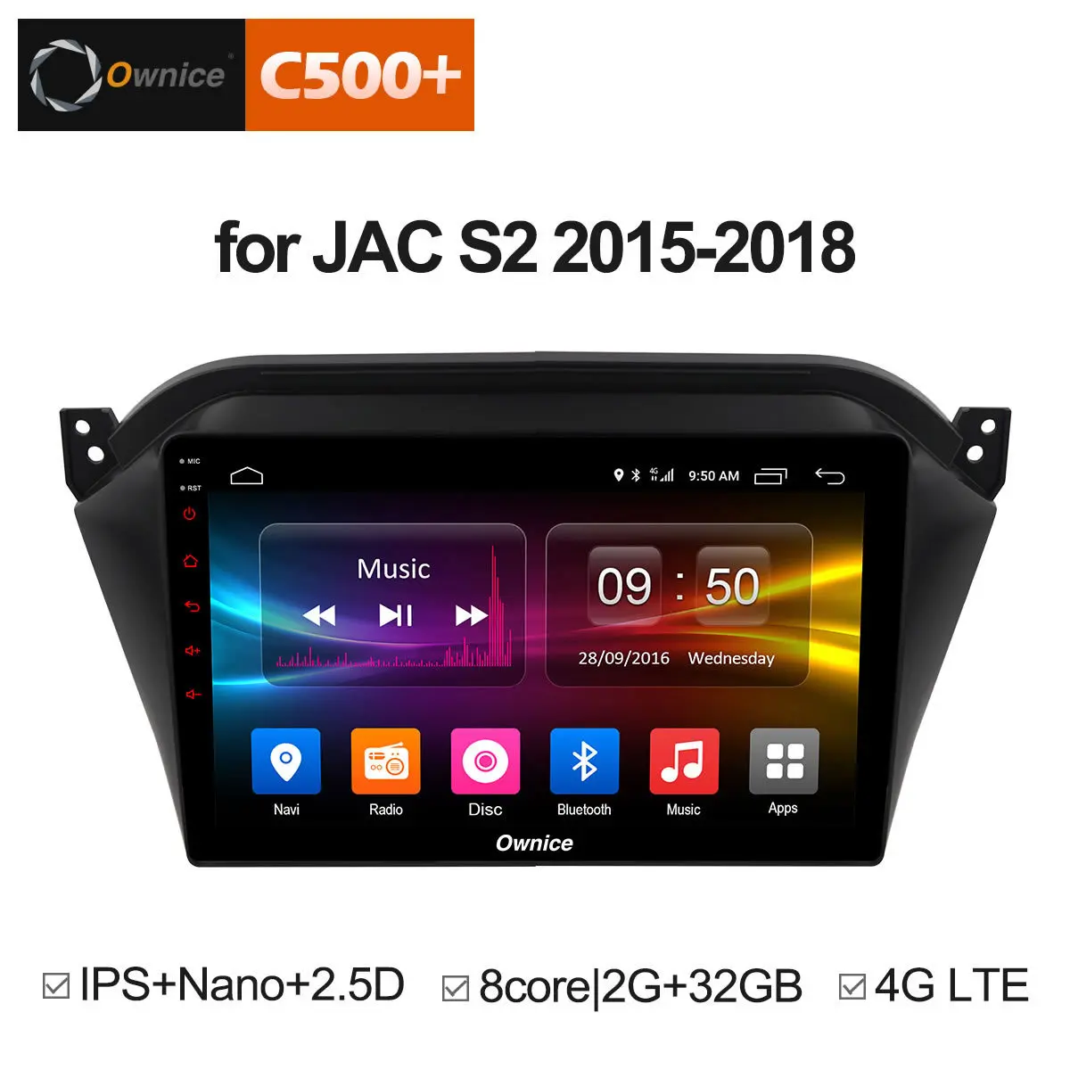 

Ownice C500+ G10 10.1 inch Android 8.1 Car DVD recorder For JAC S2 2015 ~ 2018 GPS Navigation Radio mirror link Octa core 2G+32G