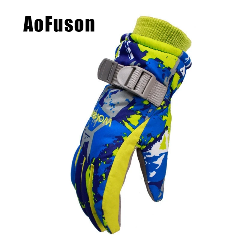 

Professional Kids Ski Snowboard Gloves Boy&Girl Windproof Waterproof Warm Winter Snow Men Women Cycling Kids Teens Glove