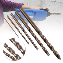 5pcs New High Speed Steel Drill Bit M35 Cobalt Straight Shank Twist Drilling Bits 1mm 2mm 3mm 4mm 5mm For Electric Drills