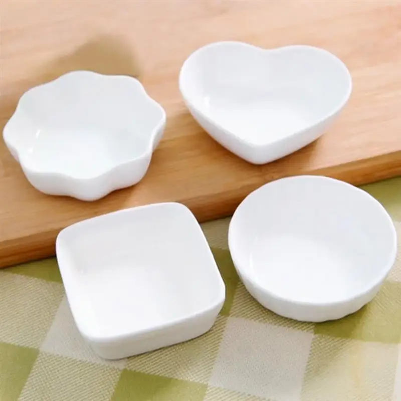 2 шт белые керамические блюда фарфор в японском стиле окунание блюдо кухня приправа соус уксус Тарелки(квадратный