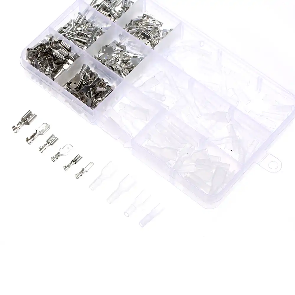 270 Pcs Mixed Spade Crimp Terminal Non Insulated Male Female Wire Connector Kits