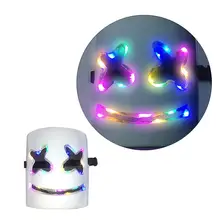 Светодиодный светильник маска диджея светильник неоновый вечерний костюм на Хэллоуин Светодиодный светильник маска на ШЛЕМ НЕОНОВЫЕ Вечерние Маски на Хэллоуин