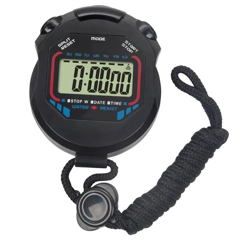 

Classic Multifunction Timer Stop Watch 1Pcs Digital Professional Handheld With String LCD Chronograph Sports Stopwatch