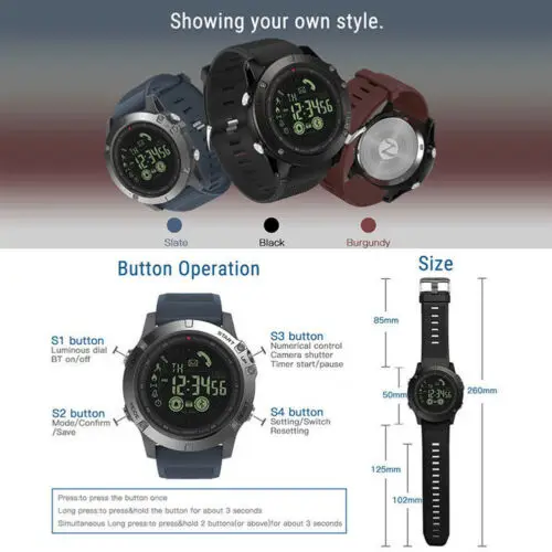 Unisex Hot Smart Watches Wrist Smart Watch Phone Alarm Mate Waterproof Camera IOS Android Watches