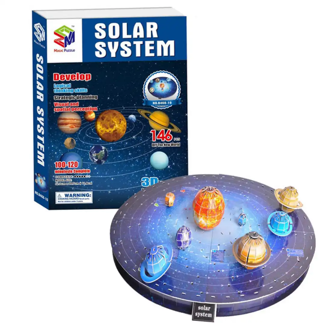146pcs 3d Solar System Puzzle Set Planet Board Game 3d Paper Diy Jigsaw Learning Education Science Toy Age 6 Birthday Gift