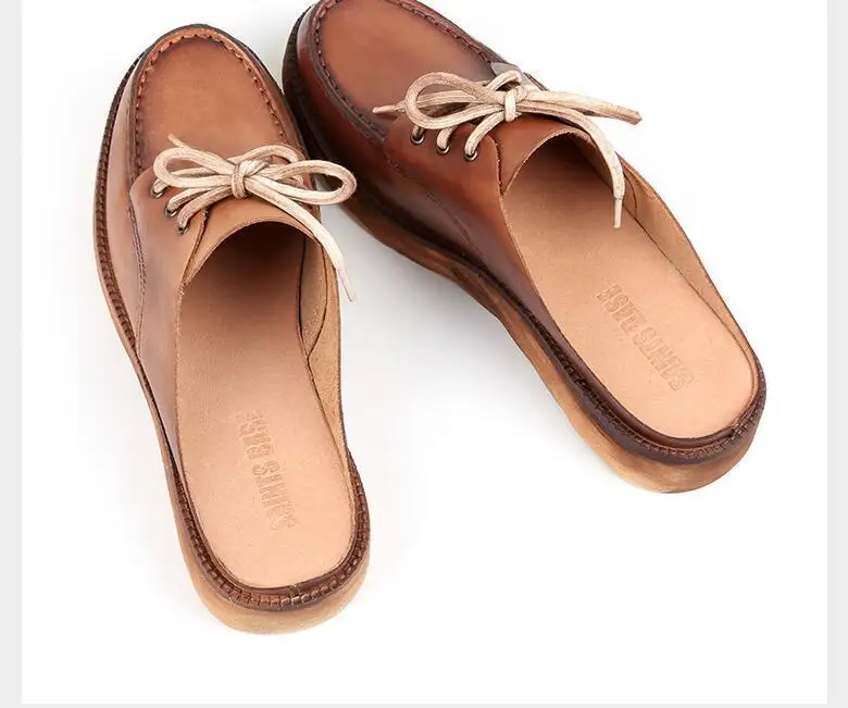 Pic Slip À Décontracté Chaussures Mocassins En As Cuir Véritable Sandales Éraflures Appartements Hommes Sur Lacets forme Plate Croissante D'été Mocassin Hauteur Pantoufle 5j4LcSRq3A