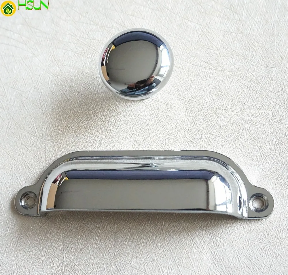 

2 pcs Bin Drawer Pull Dresser Knobs Handles Shell Cup Chrome Silver Kitchen Cabinet Handles Knobs Cupboard Pull Knob