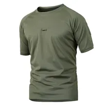 Мужская Тактическая Военная быстросохнущая футболка с коротким рукавом, летняя армейская Боевая Повседневная футболка с круглым вырезом, Мужская Профессиональная дышащая футболка